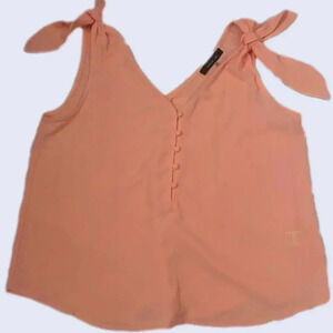 Women’s Sugar Lips Blouse - Tied Trap - Orange - Size S - Very Trendy